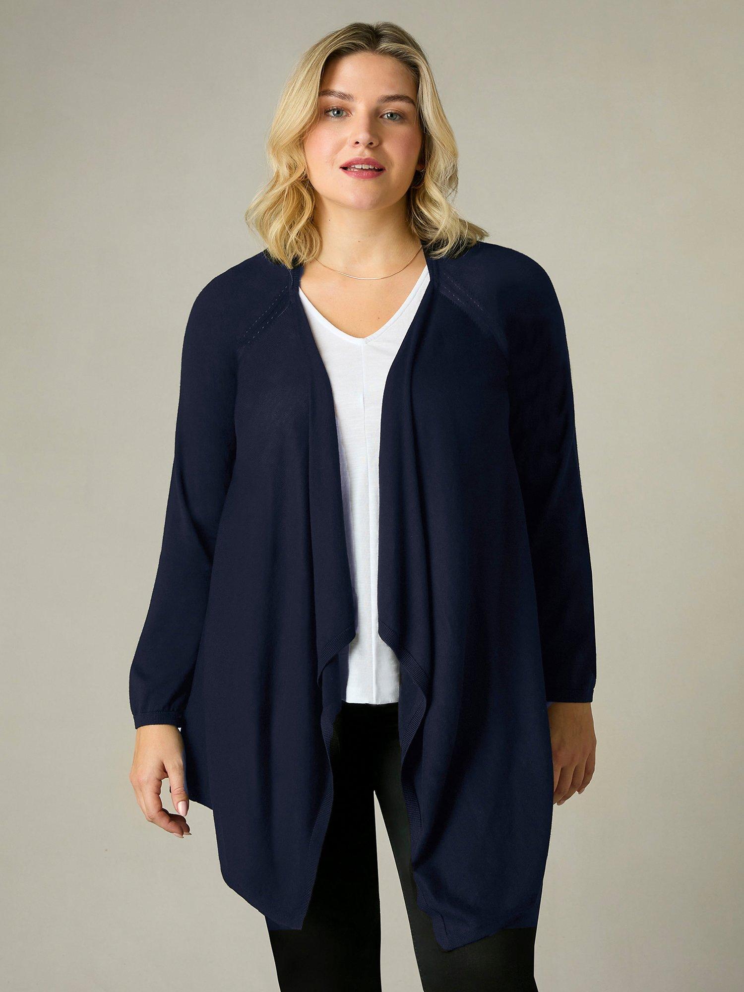 Live Unlimited Curve Waterfall Cardigan, Blue