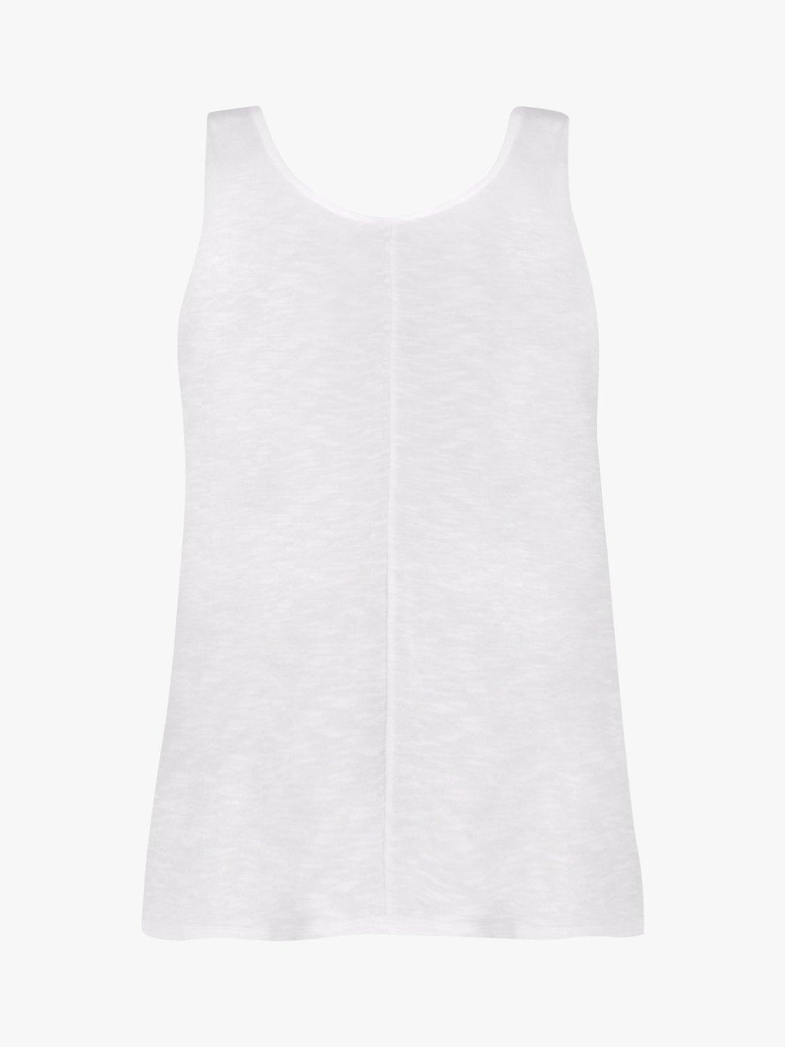Product image 4 of 4, which shows Live Unlimited Curve Cotton Slub Crew Neck Vest, White, 12