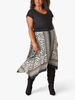 Live Unlimited Curve Cotton Slub Scoop Neck T-Shirt, Black