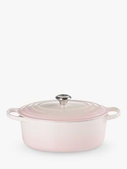 Le Creuset Cast Iron Signature Oval Casserole - view 2, Shell Pink