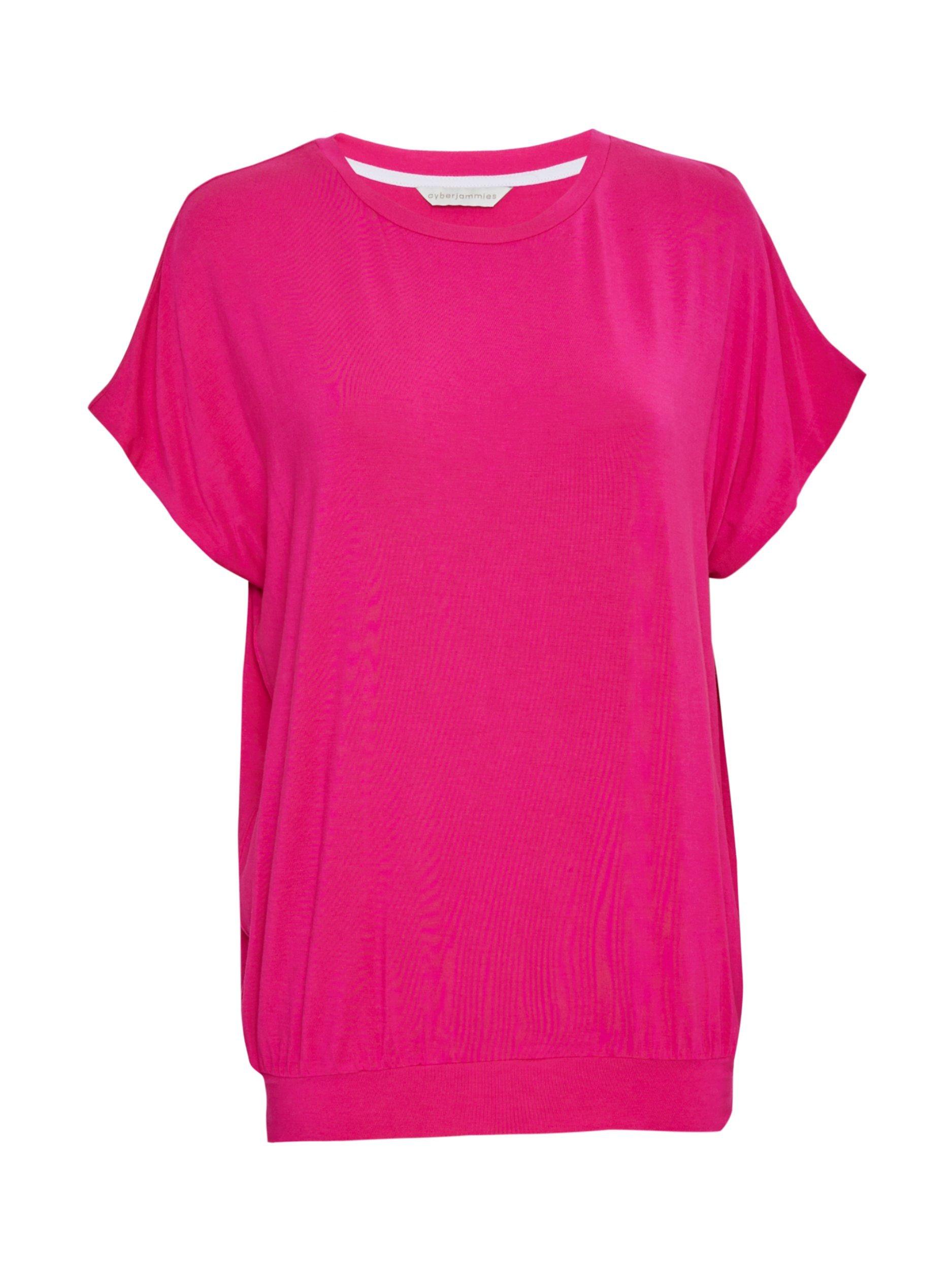 Product image 4 of 4, which shows Cyberjammies Hailey Slouch Pyjama Top, Pink, 28