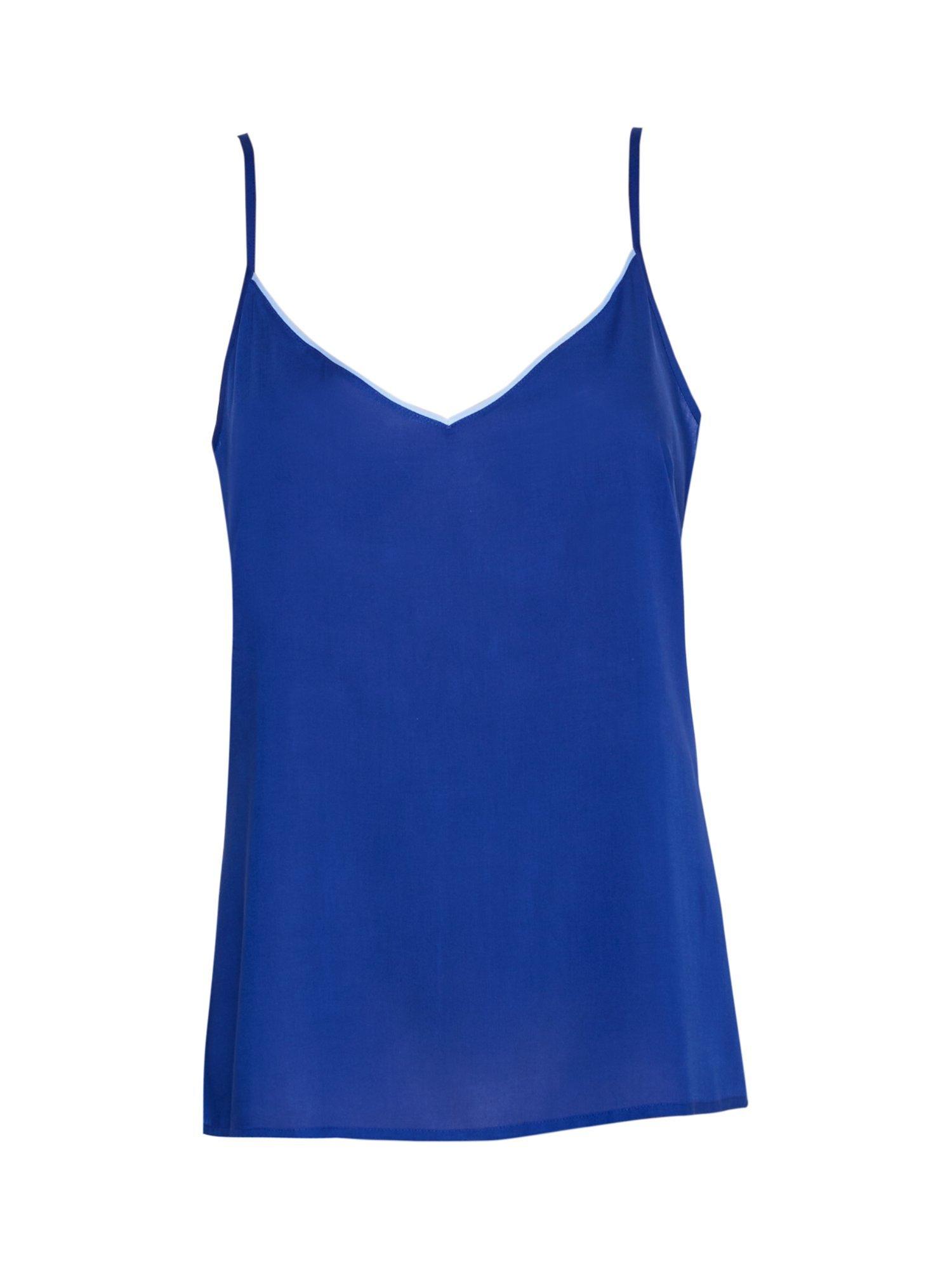 Product image 4 of 4, which shows Cyberjammies Madeline Cami Pyjama Top, Blue, 28