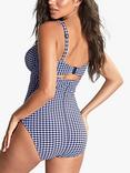 Panache Paloma Balcony Swimsuit, Navy Gingham