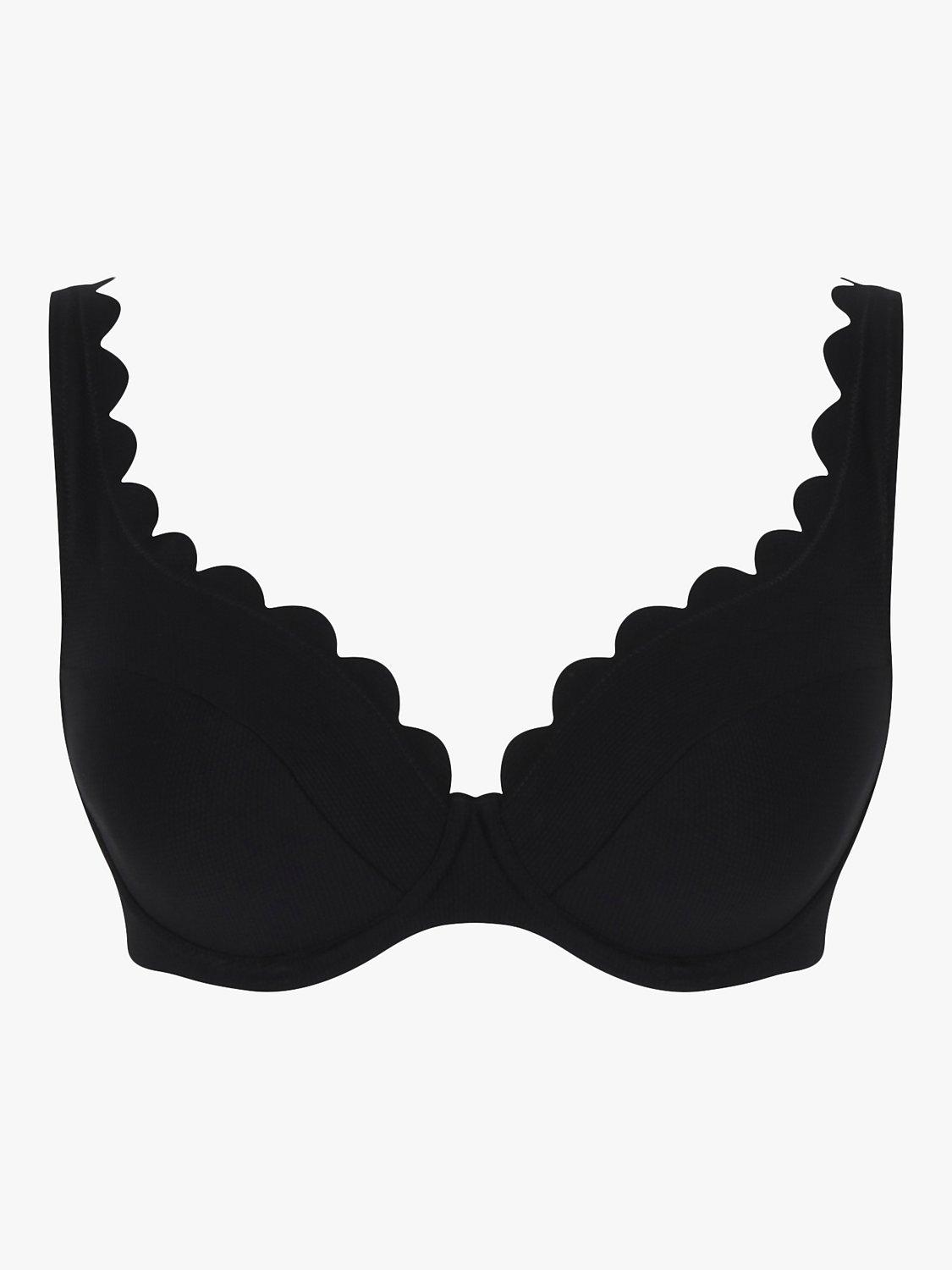 Product image 4 of 4, which shows Panache Swim Spirit Lauren Plunge Bikini Top, Black, 36D