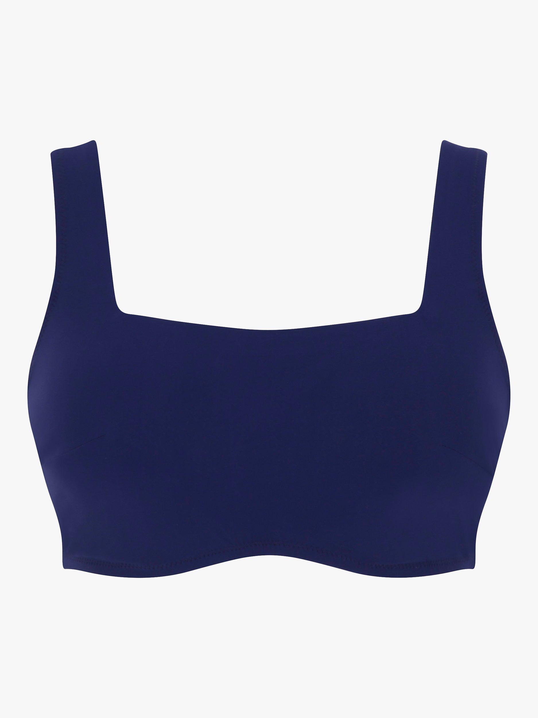 Product image 4 of 4, which shows Panache Swim Gina Square Neck Bikini Top, Azzuro Navy, 32 GG