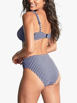 Panache Swim Olivia Full Cup Gingham Bikini Top, Navy/White - view 2, Navy/White