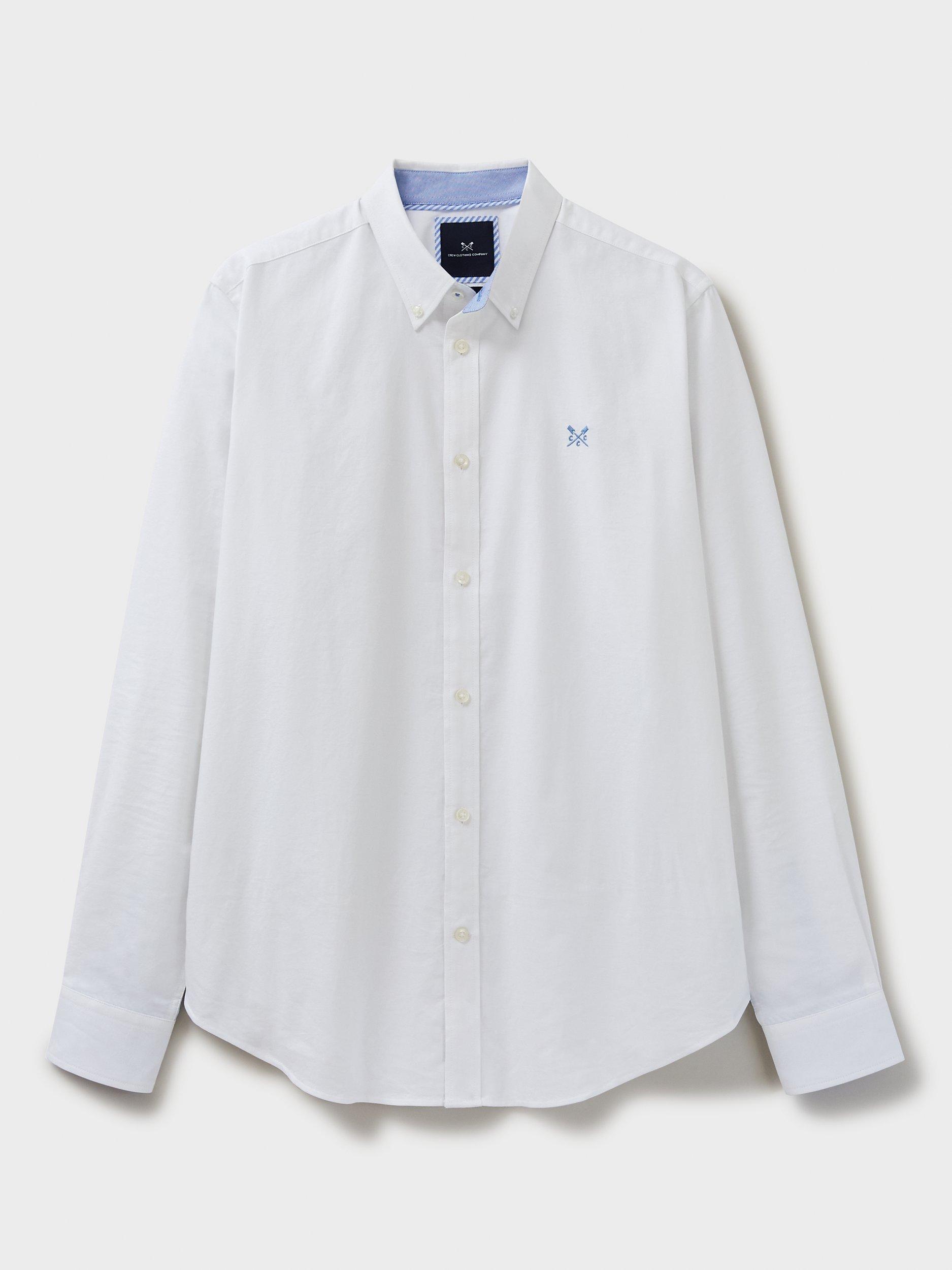 Crew Clothing Slim Fit Oxford Shirt, Bright White, S