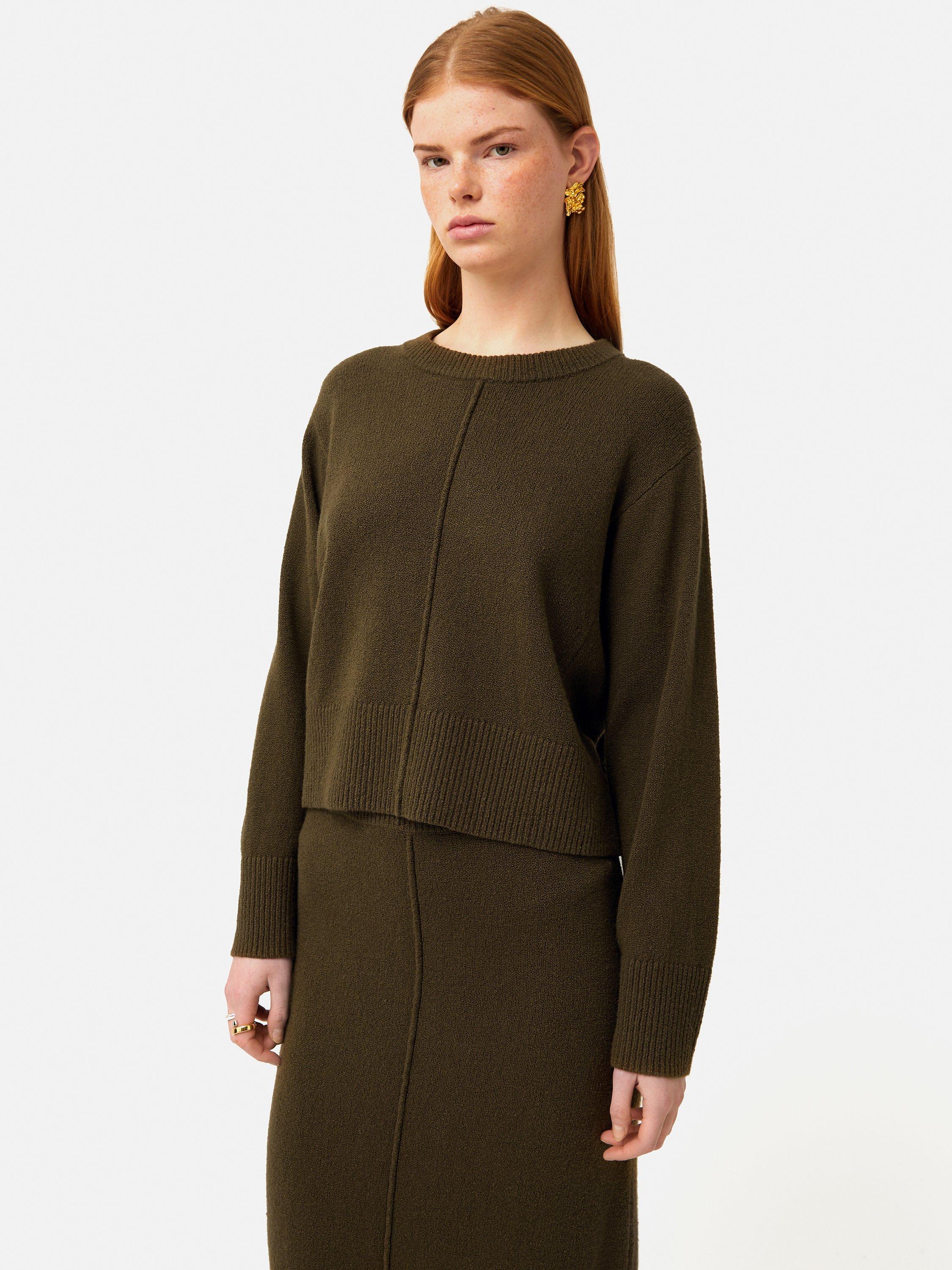 Jigsaw Wide Sleeve Jumper, Khaki
