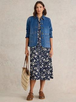 White Stuff Carrie Denim Jacket, Mid Denim, Mid Denim