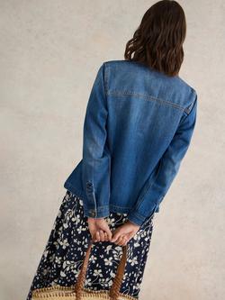 White Stuff Carrie Denim Jacket, Mid Denim - view 2, Mid Denim