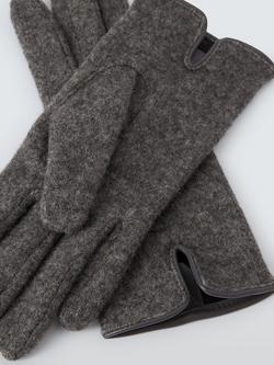 John Lewis Wool Mix Gloves - view 2, Grey