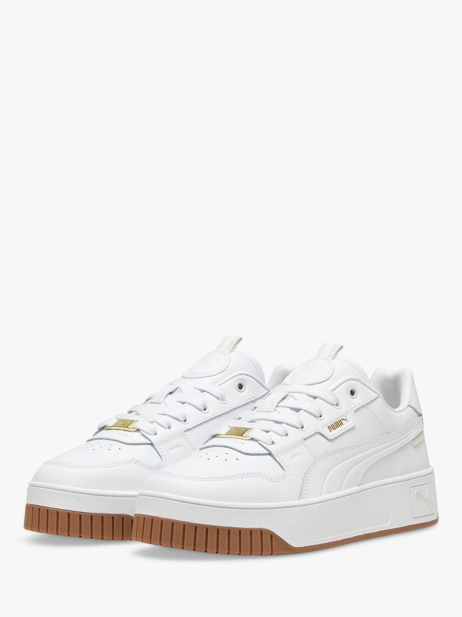 PUMA Carina Street Lux Leather Trainers Puma White