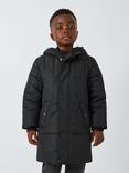 John Lewis Kids' Longline Padded Jacket, Black