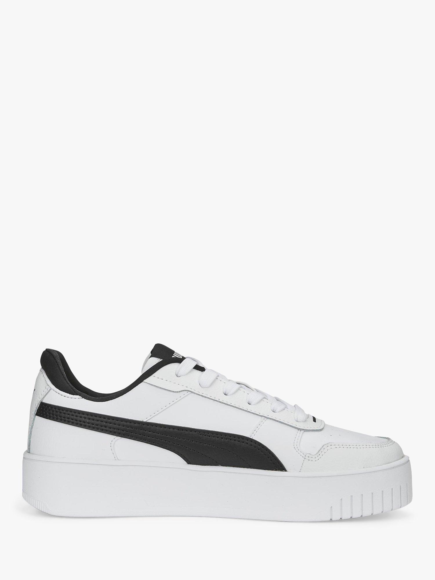 PUMA Carina Street Leather Trainers Puma White Black