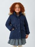 John Lewis Kids' Parka Coat, Navy Blue