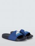 adidas Kids' Adilette Shower Logo 3 Stripes Sliders, Blue