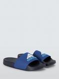 adidas Kids' Adilette Shower Logo 3 Stripes Sliders, Blue