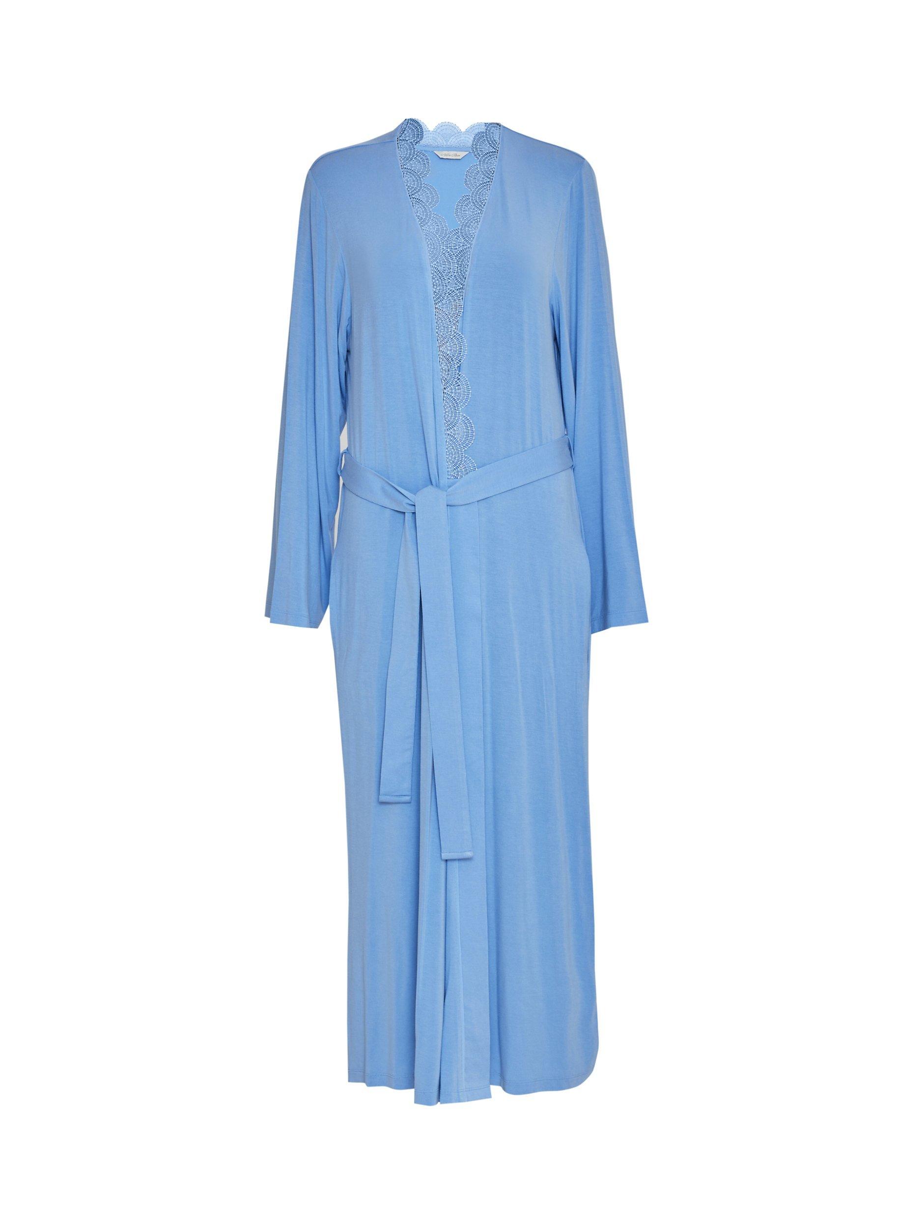 Product image 4 of 4, which shows Cyberjammies Selena Jersey Long Dressing Gown, Blue, 28