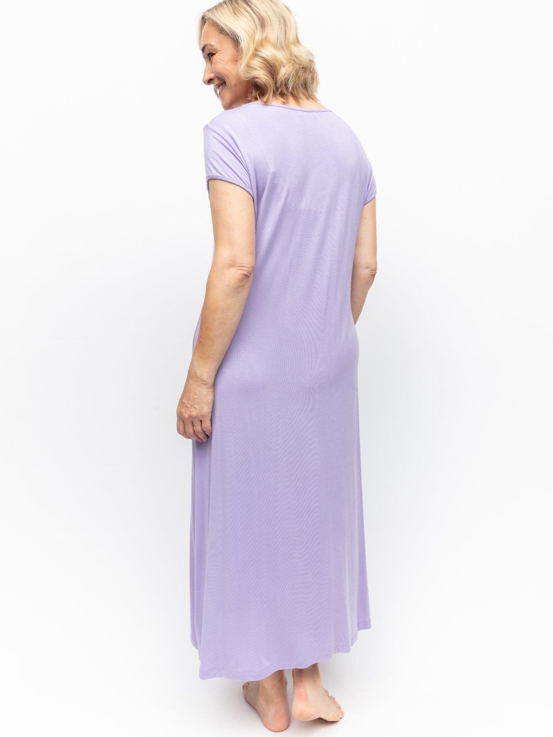 Product image 3 of 4, which shows Cyberjammies Lorelei Jersey Long Nightdress, Lilac, 28