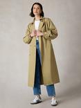 Ro&Zo Petite Belted Trench Coat, Green