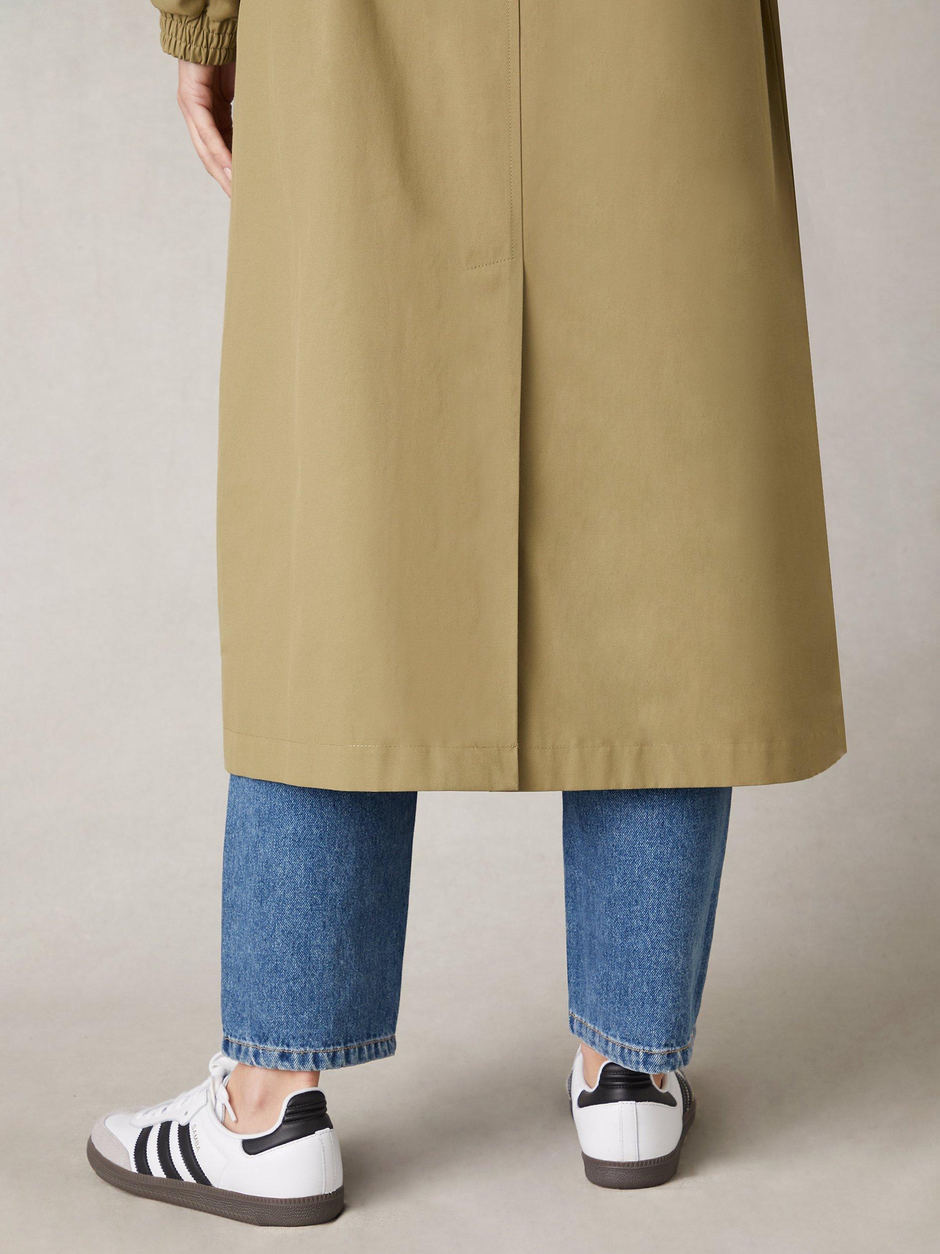 Product image 9 of 11, which shows Ro&Zo Olive Belted Trench Coat, Green, 10