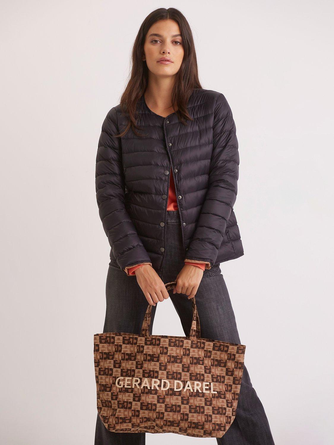 Gerard Darel Saya Quilted Reversible Jacket, Black