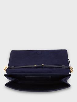 Hobbs Chelsea Suede Clutch Bag - view 2, Midnight