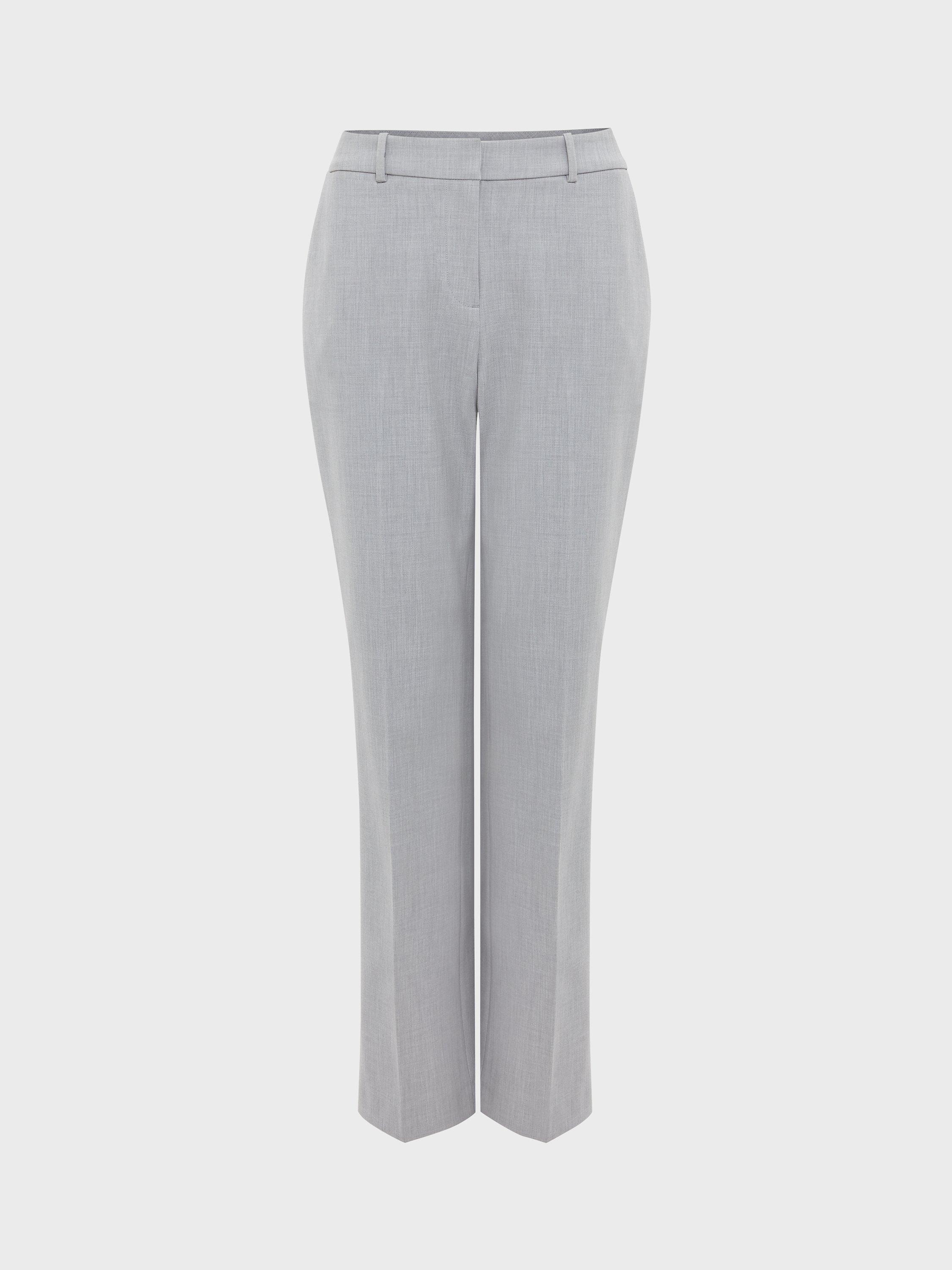 Hobbs Lauren Slim Fit Trousers, Pale Grey, 16