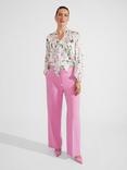 Hobbs Felicity Wide Leg Trousers, Carnation Pink