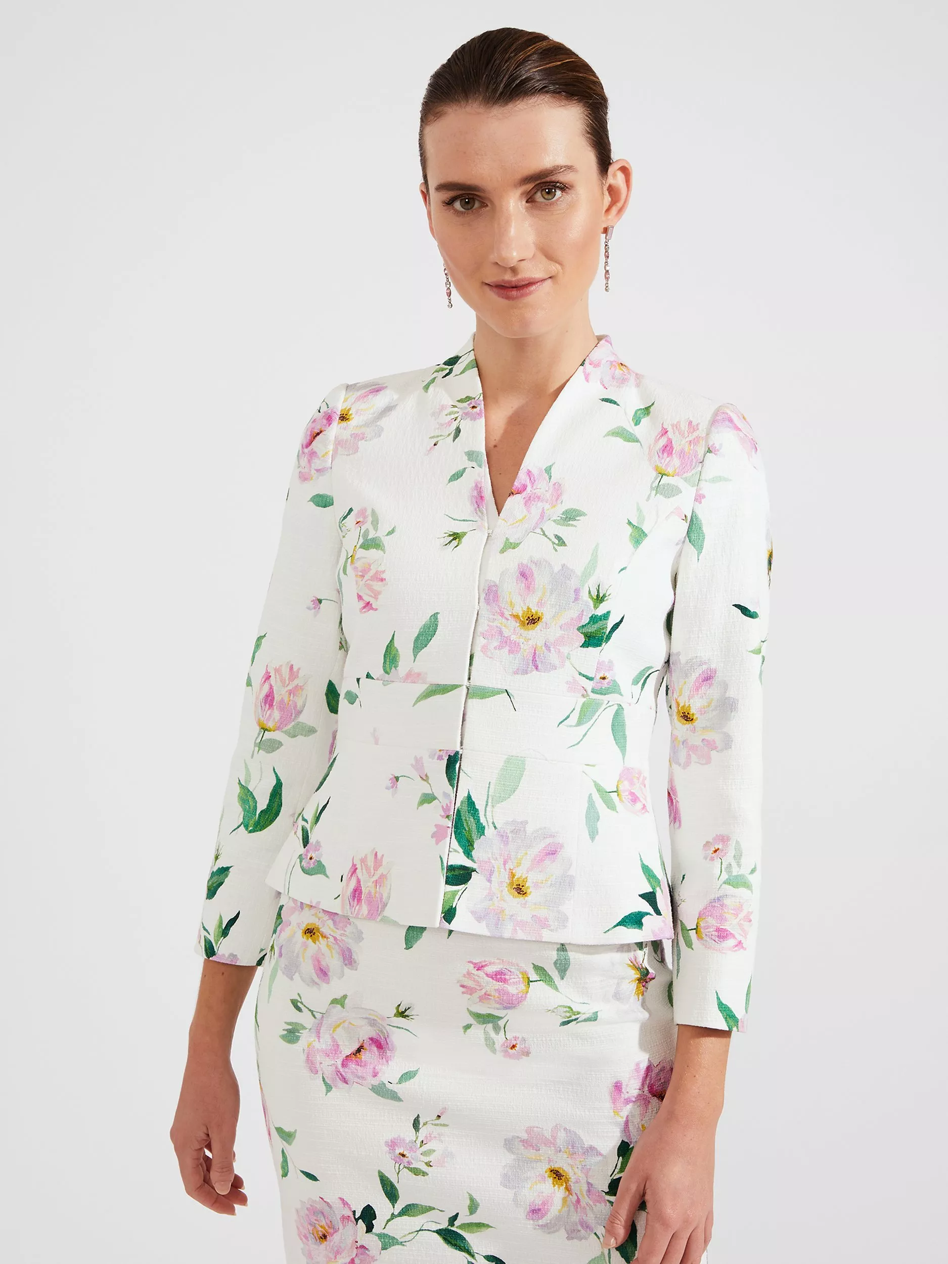 【Hobbs London】Hinton Floral Embroidered Tweed Jacket Hinton Floral Embroidered Jacket | Hobbs UK |