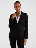 Hobbs Kiera Textured Tailored Blazer, Black