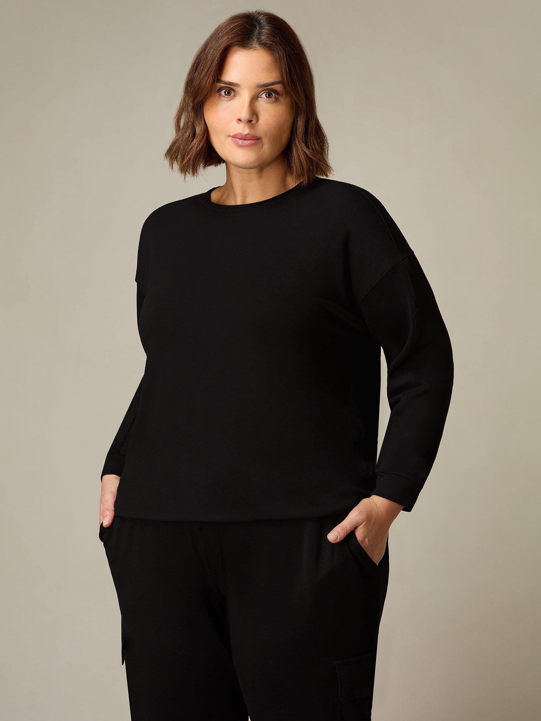Live Unlimited Curve Seam Detail Sweatshirt, Black