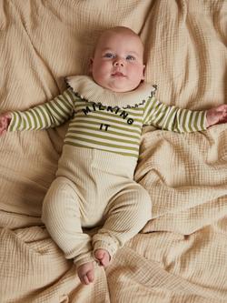 Claude & Co Baby Organic Cotton Rib Leggings - view 2, Oat