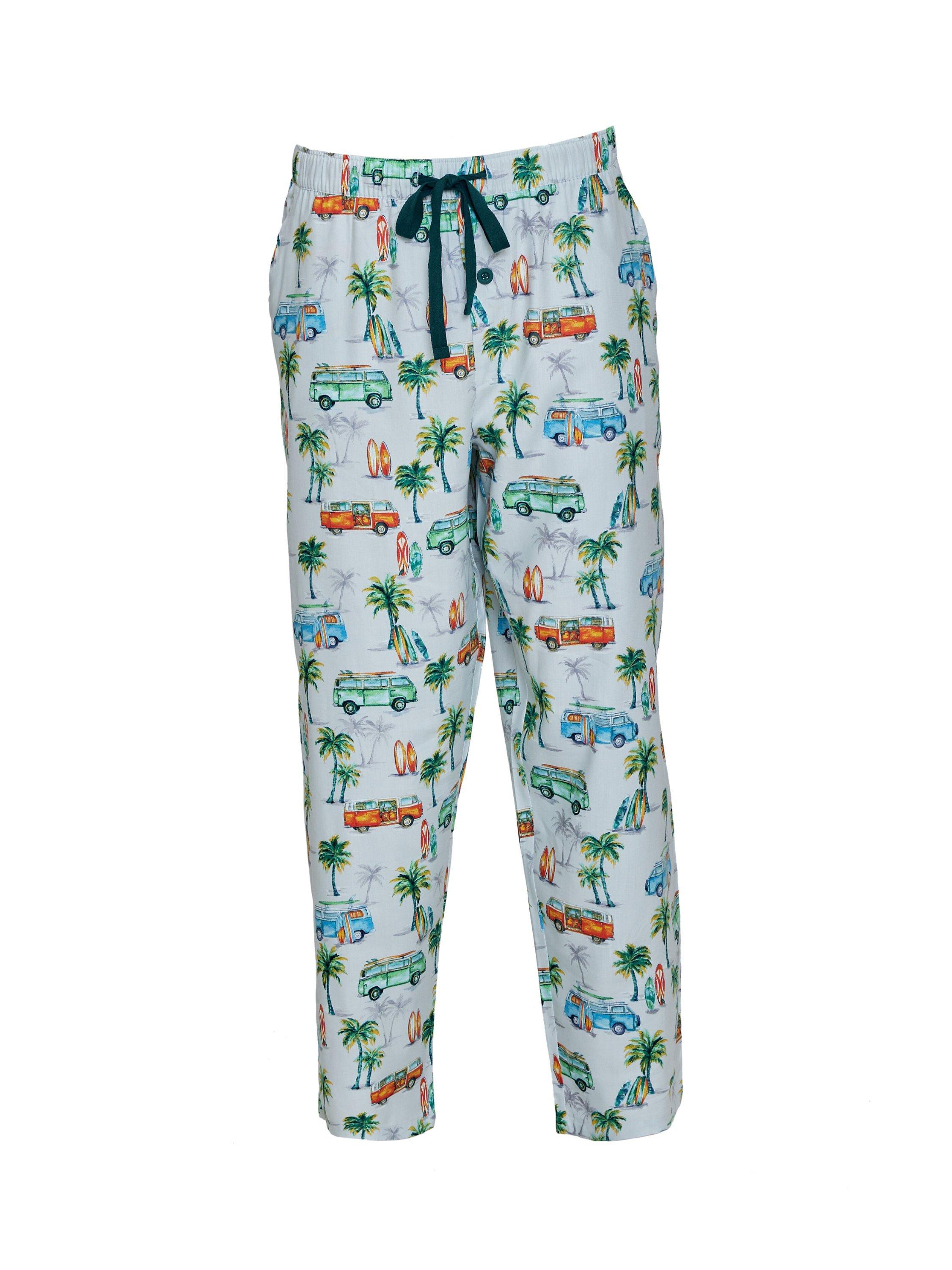 Product image 4 of 4, which shows Cyberjammies Bodhi Campervan Print Pyjama Bottoms, Grey/Multi, S
