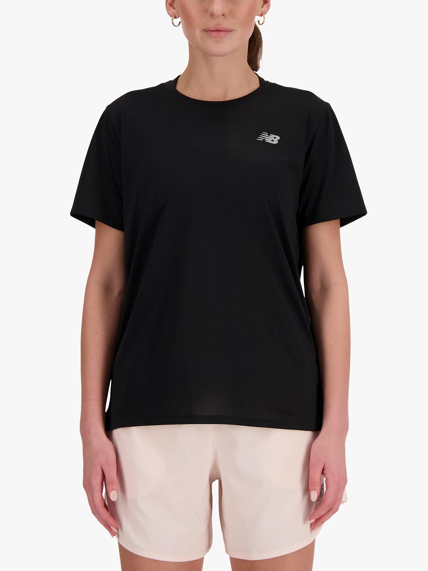 Product image 1 of 4, which shows New Balance Essential Logo T-Shirt, Black, S