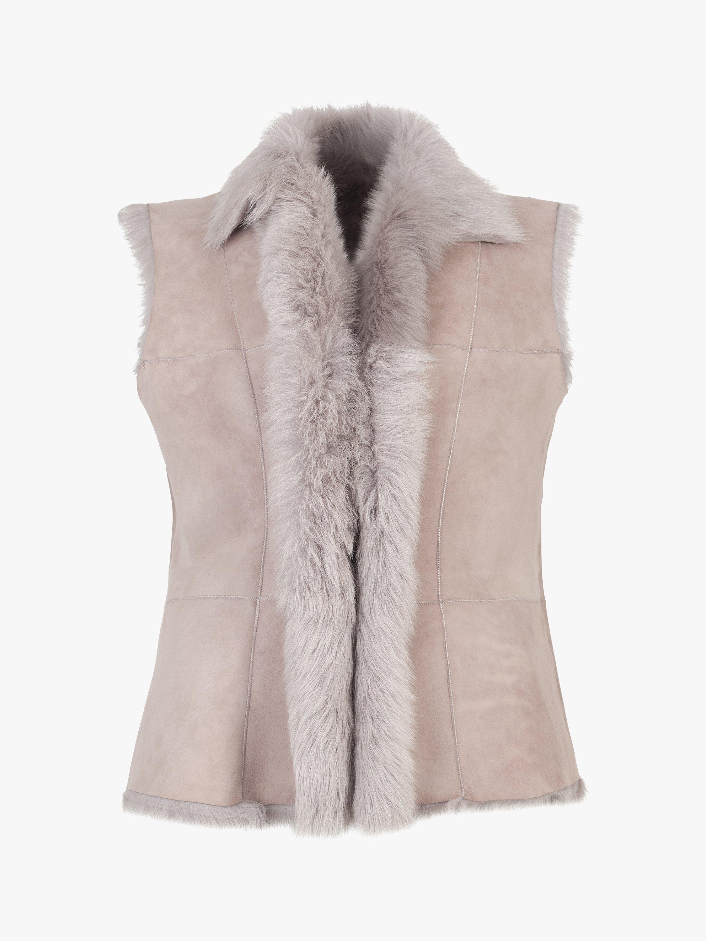 Product image 3 of 6, which shows Celtic & Co. Toscana Sheepskin Gilet, Peony, 16