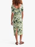 Celtic & Co. Linen & Cotton Blend Leaf Print Midi Dress, Multi