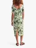 Celtic & Co. Linen & Cotton Blend Leaf Print Midi Dress, Multi