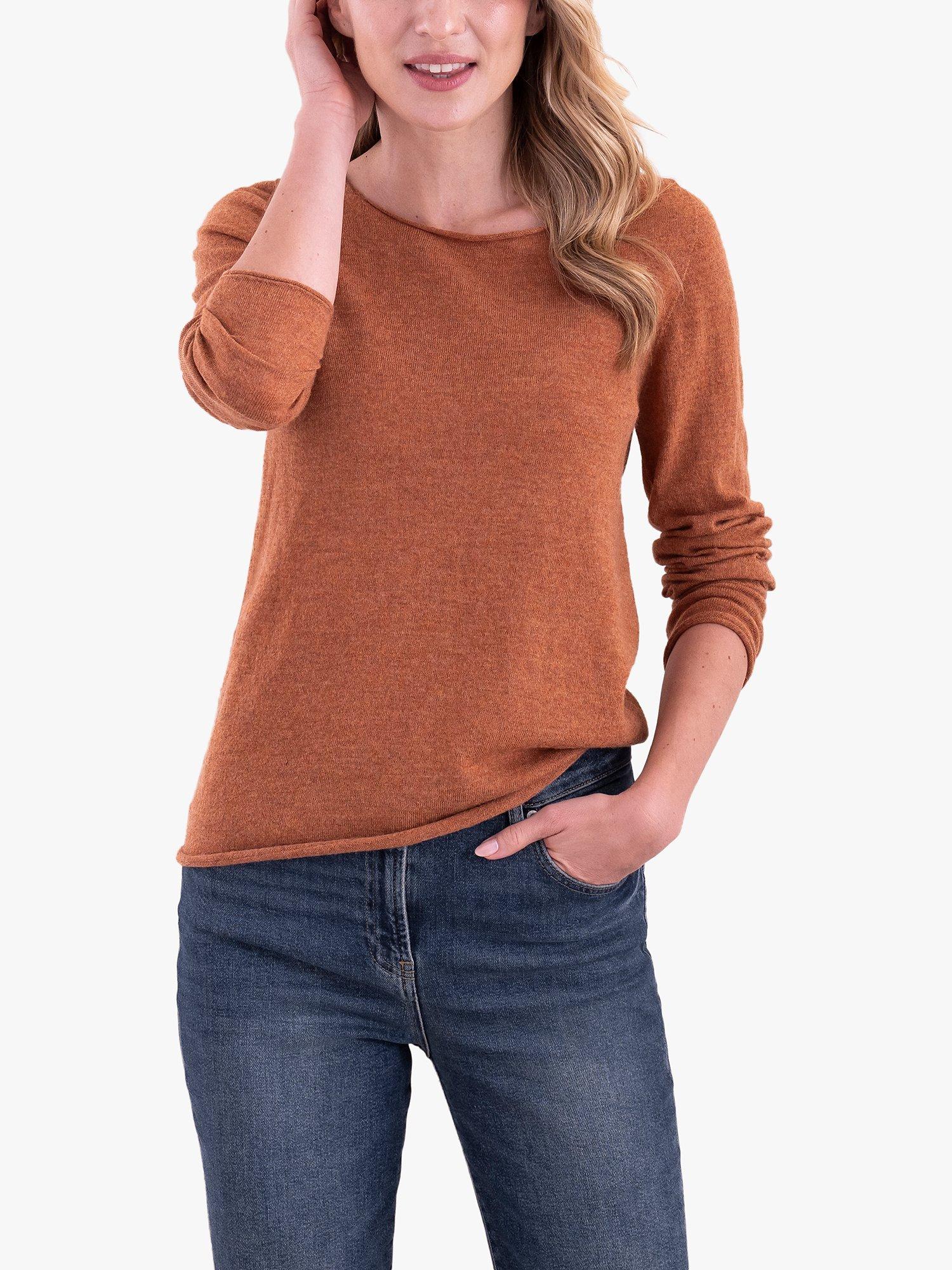 Celtic & Co. Fine Knit Merino Crew Neck Jumper, Saffron