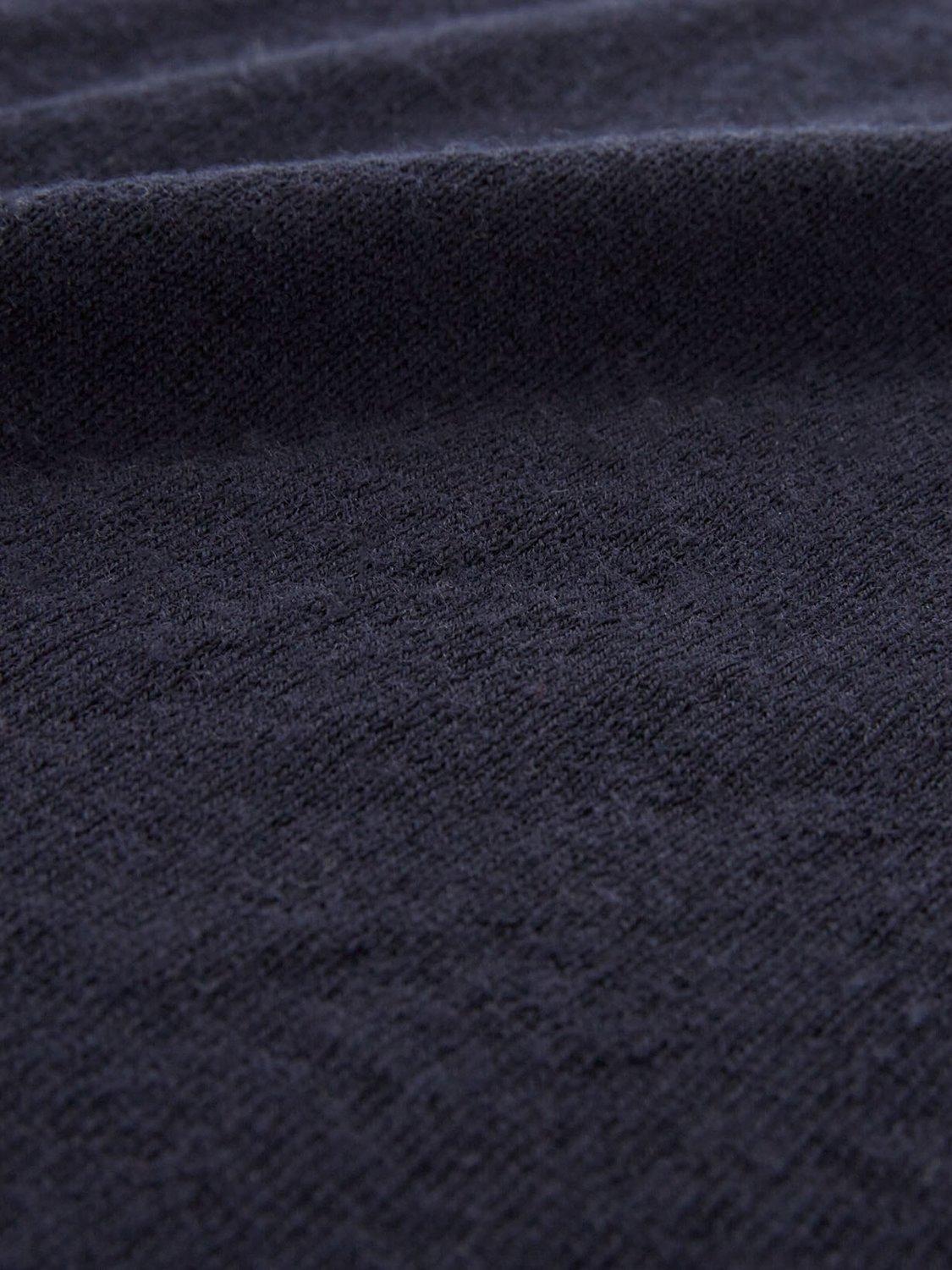 Product image 5 of 7, which shows Celtic & Co. Fine Knit Merino V Neck Jumper, Dark Navy, XS