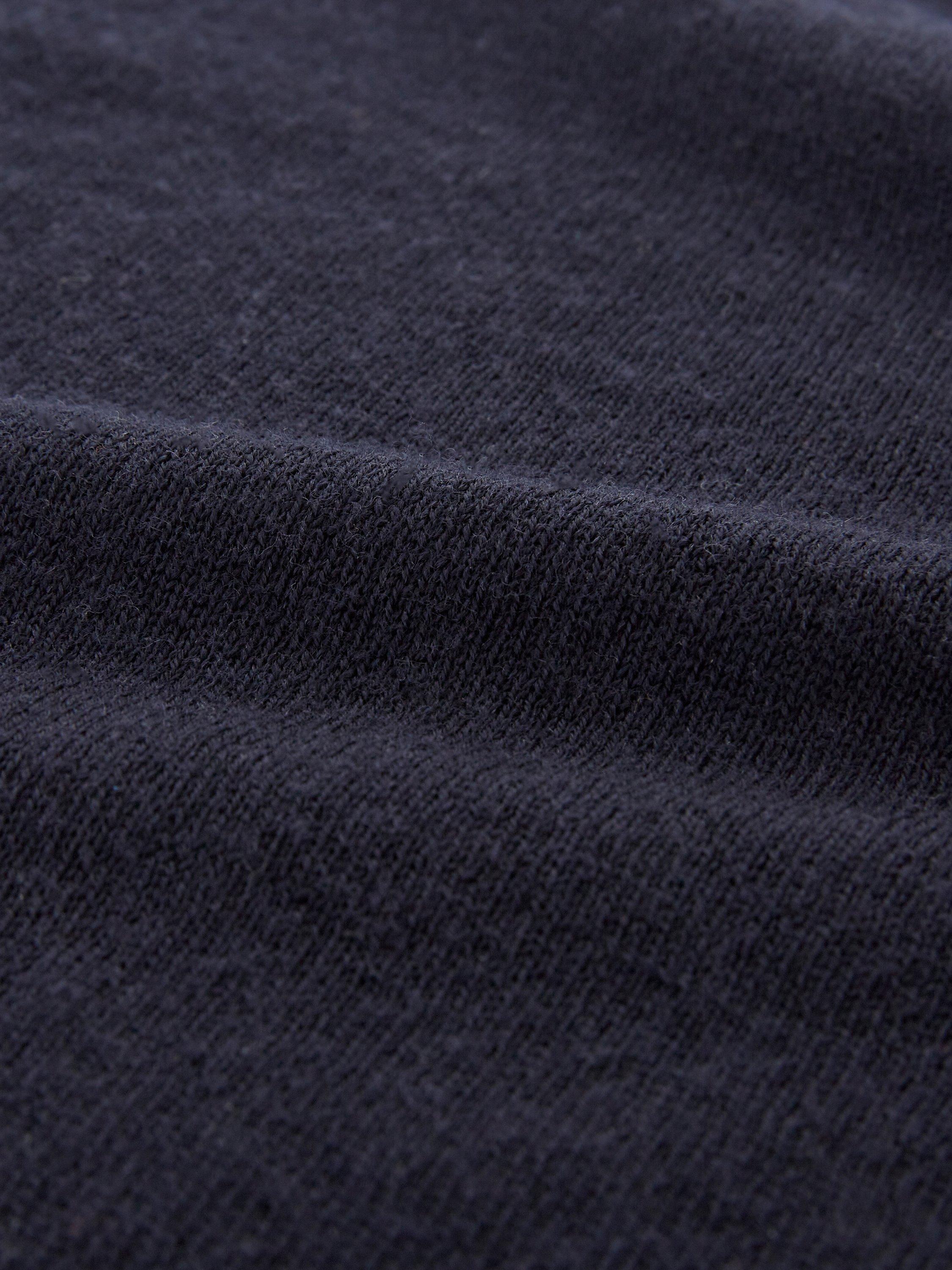 Product image 7 of 7, which shows Celtic & Co. Fine Knit Merino V Neck Jumper, Dark Navy, XS