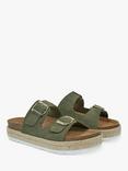 Celtic & Co. Double Buckle Suede Sliders