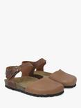 Celtic & Co. Closed Toe Leather Sandals, Rust/Tan