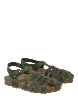 Celtic & Co. Leather Fisherman Sandals - view 2, Olive