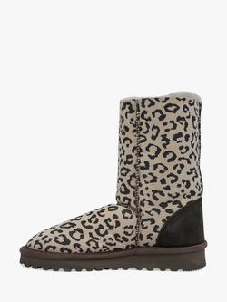 Celtic & Co. Original Celt Leopard Print Sheepskin Boots, Multi - view 2, Multi