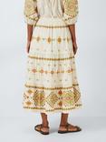 AND/OR Jayson Embroidered Maxi Skirt, White/Multi