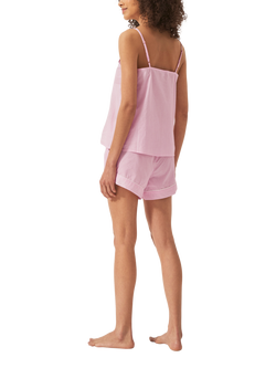 myza Organic Cotton Striped Cami Pyjama Set - view 2, Pink/White