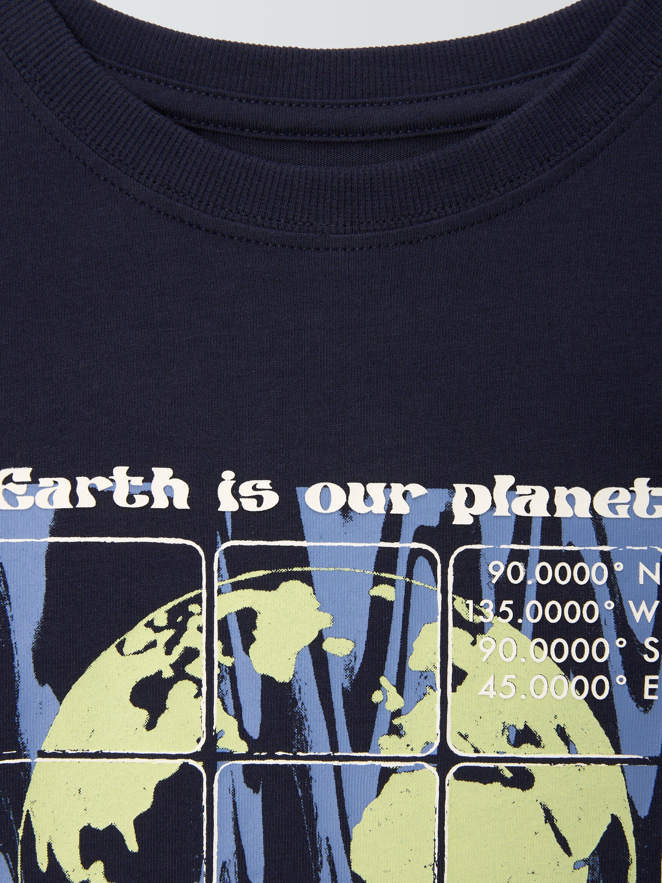 Product image 5 of 7, which shows John Lewis Kids' Earth T-Shirt, Navy, 3 years