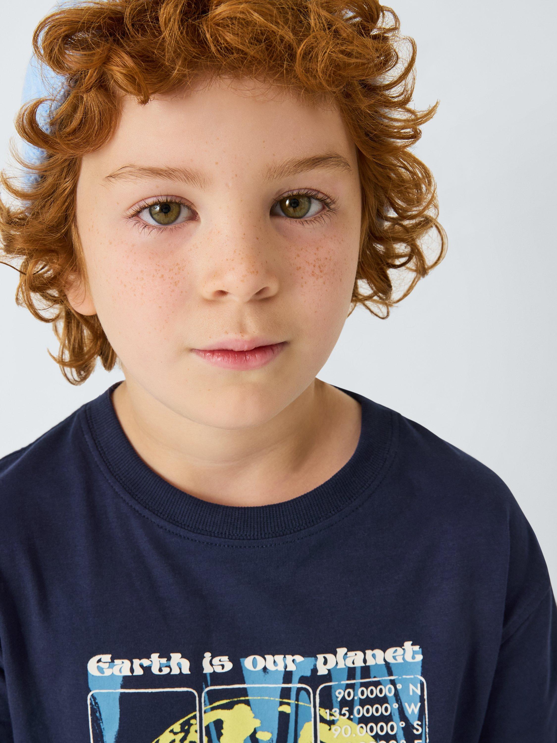 Product image 7 of 7, which shows John Lewis Kids' Earth T-Shirt, Navy, 3 years