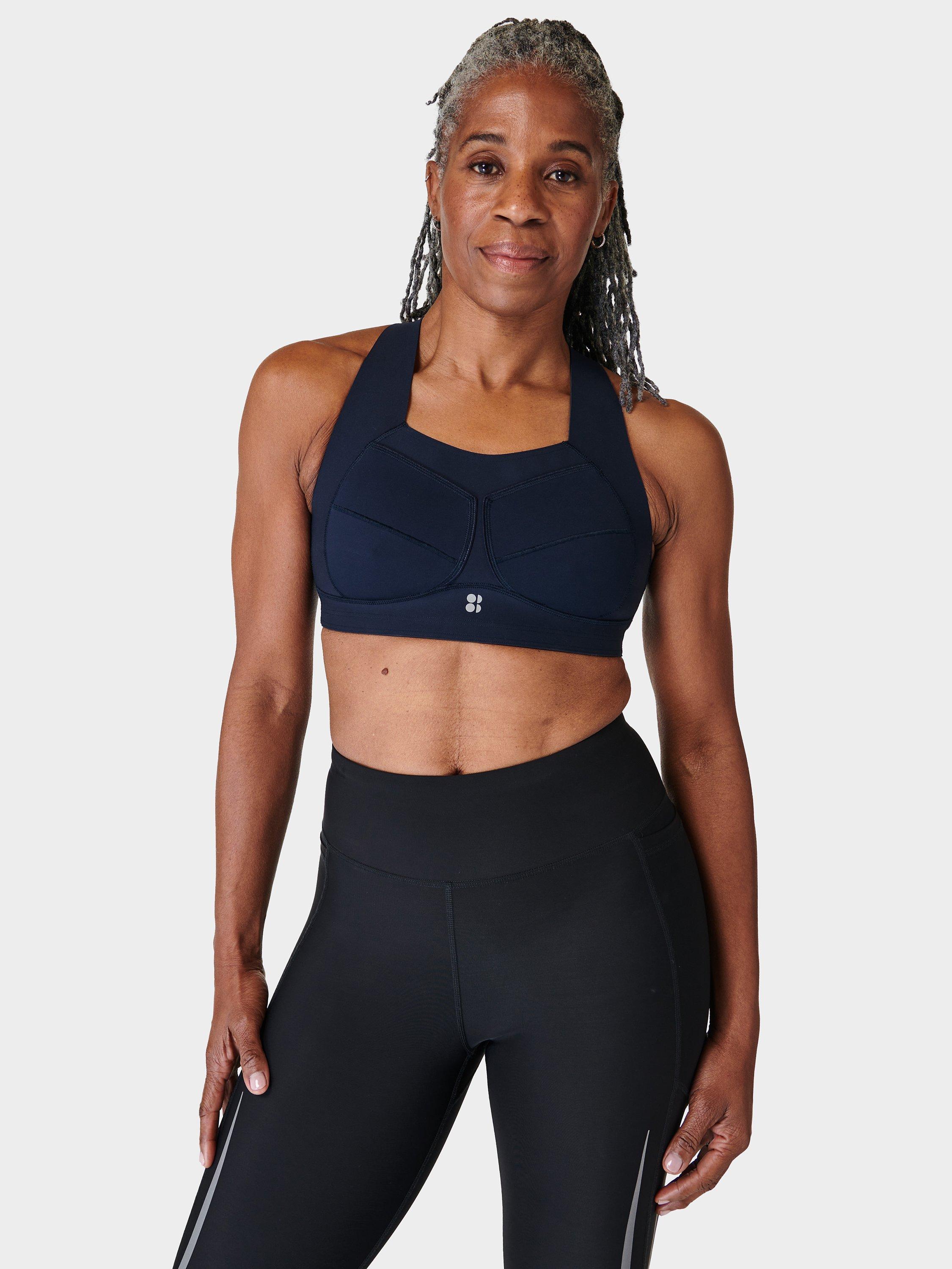 Product image 1 of 5, which shows Sweaty Betty Zero Gravity Running Sports Bra, Navy, 30B